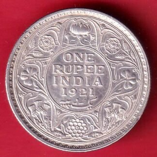 british india 1921 george v bombay mint one rupee silver coin – FD177