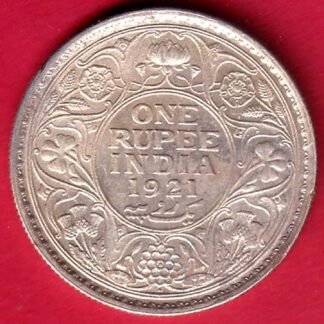 british india 1921 george v bombay mint one rupee silver coin – FD191
