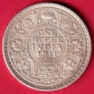 british india 1911 george v bombay mint one rupee silver coin – FD192