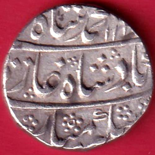 mughals mo.shah akabarabad mint one rupee silver coin - FD44 - Image 2