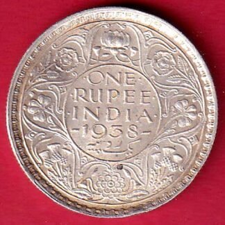 "RARE" british india 1938 george vi one rupee silver coin – FD50