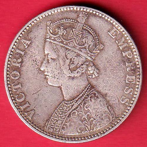 bikanir state victoria empress one rupee silver coin – FD52 - Image 2