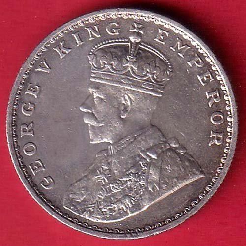 british india 1921 george v bombay mint one rupee silver coin – FD53 - Image 2
