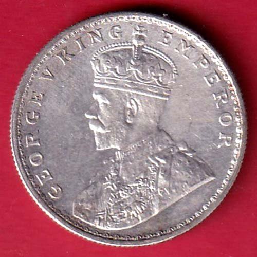 "UNC' British India 1918 George V King bombay mint One Rupee silver coin – FD59 - Image 2