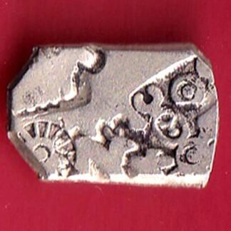 ANCIENT INDIA MAURYAN PERIOD MAGADH DYNASTY ANIMAL STANDING SILVER PUNCHMARK – FD64