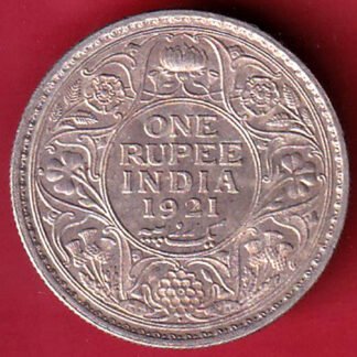 british india 1921 george v bombay mint one rupee silver coin – FD73