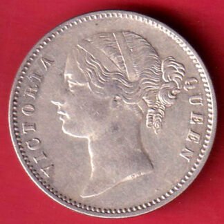 EAST INDIA COMPANY 1840 DIVIDED LEGEND VICTORIA QUEEN BEAUTIFUL ONE RUPEE SILVER COIN– FD76