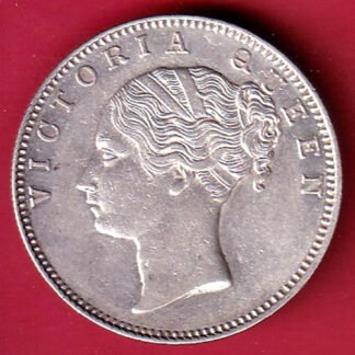 EAST INDIA COMPANY 1840 CONTINIOUS LEGEND VICTORIA QUEEN BEAUTIFUL ONE RUPEE SILVER COIN– FD87