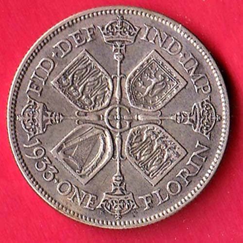 world coin : Georgivs V DEI GRA: BRITT REX 1933 One Crown – ff293
