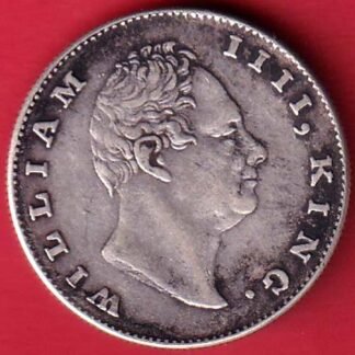 EAST INDIA COMPANY 1835 WILLIAM IIII KING GEORGE ONE RUPEE SILVER COIN– ff304